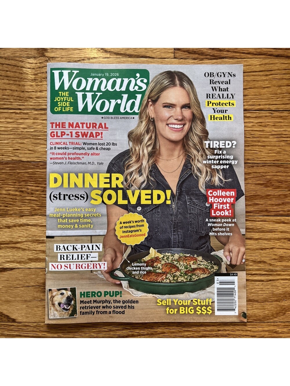 Woman's World January 19, 2026 Magazine Back pain relief dinner stress solved